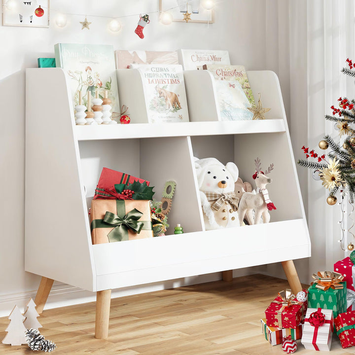 LUE BONA Kinderregal,Bücherregal Regal Aufbewahrungsregal für Kinder,Standregal 2 Stockwerk der Offe