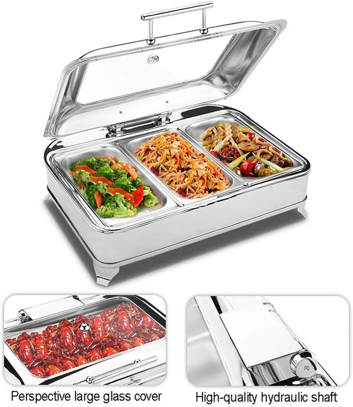 Chafing Dish, Warmhaltebehälter Essen, Buffetwärmer Speisenwärmer Elektrisch, Wärmebehälter für Esse