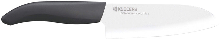 KYOCERA Keramikmesser, Santokumesser, Griff aus Biokunststoff aus Zuckerrohr, Klinge 14 cm, Klinge a