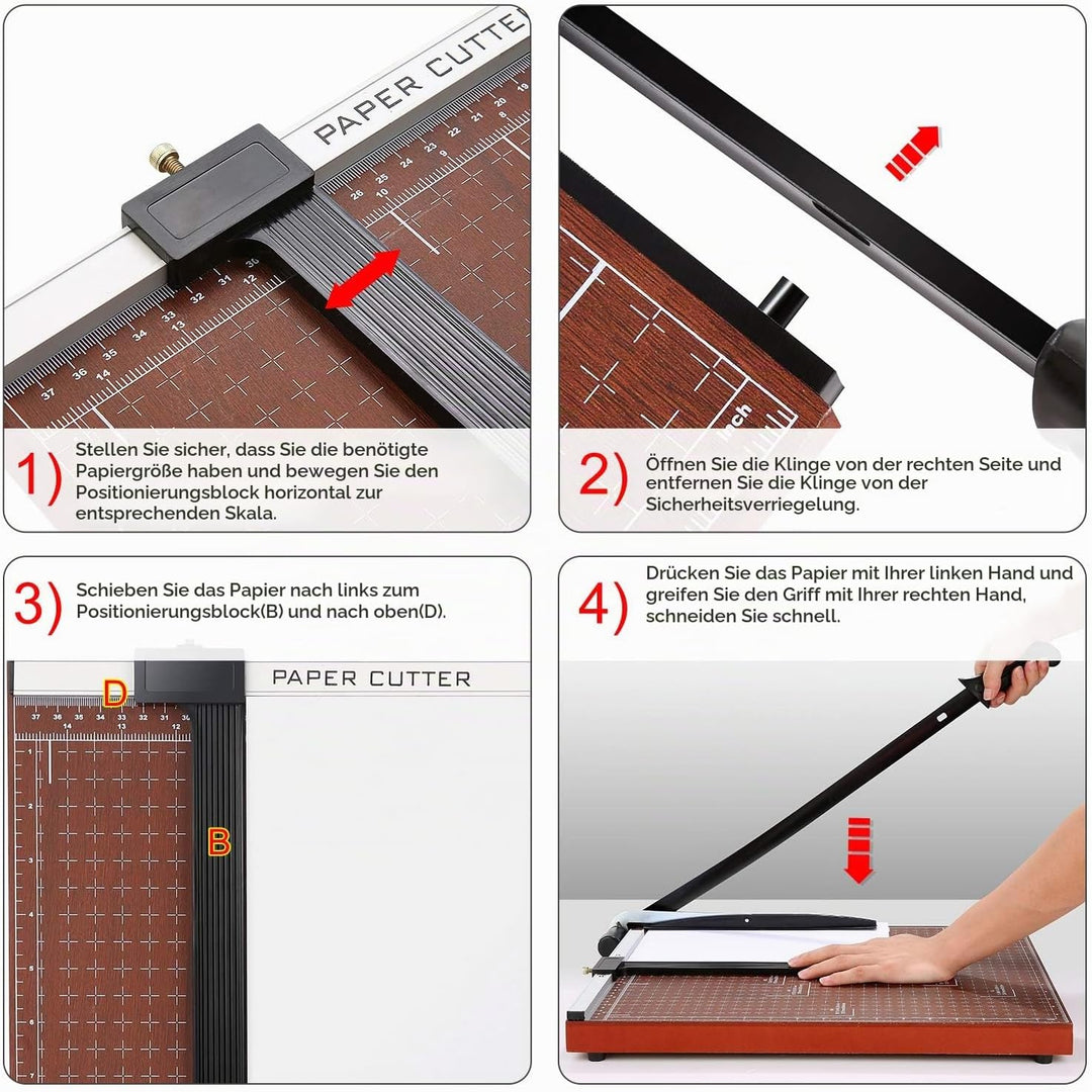 Profi Papierschneider A3 Fotoschneider Hebelschneider Papierschneidemaschine Schneidegerät Bindegerä