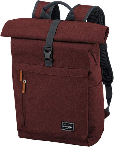 travelite Handgepäck Rucksack mit Laptop Fach 15,6 Zoll, Gepäck Serie BASICS Daypack Rollup: Praktis