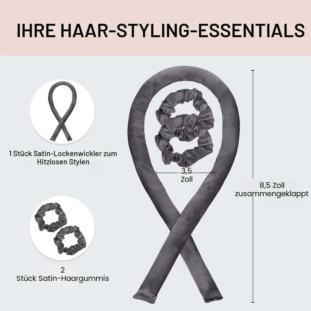 Kitsch Satin Locken ohne Hitze - Lockenwickler für Heatless Curls | Heatless Hair Curler &amp; Hot Rolle
