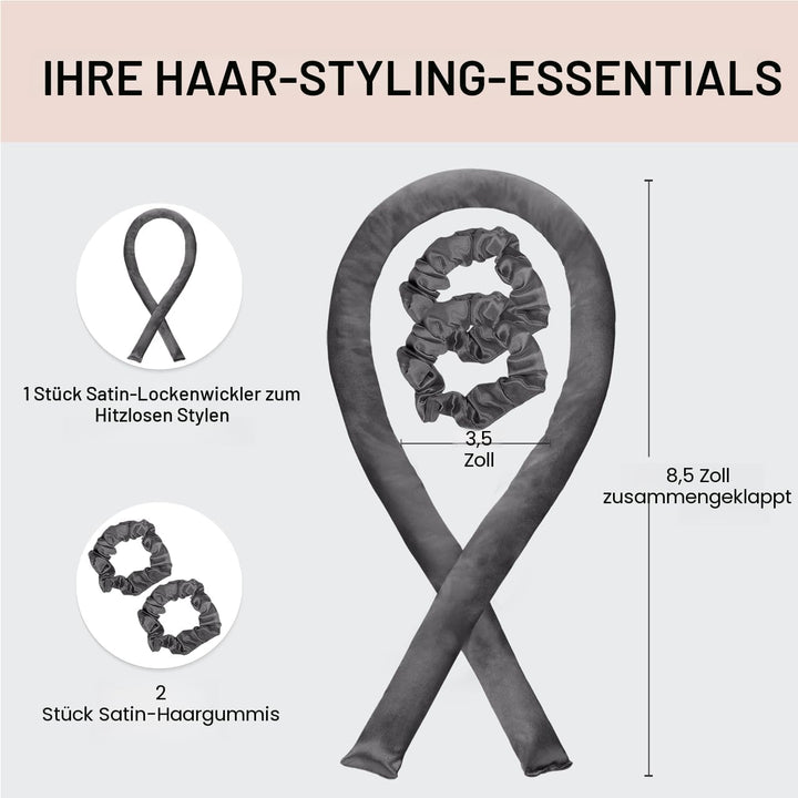 Kitsch Satin Locken ohne Hitze - Lockenwickler für Heatless Curls | Heatless Hair Curler &amp; Hot Rolle
