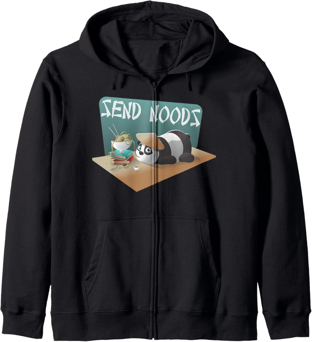 Send Noods Panda Funny Innuendo Ramen Noodle Chinese Food Kapuzenjacke