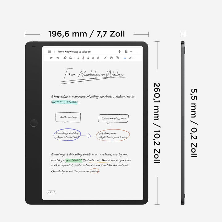 TCL Note A1 NXTPAPER Tablet | 11,5" NXTPAPER Pure Display | 3A Crystal Shield Glas | AI-Toolbox | 16