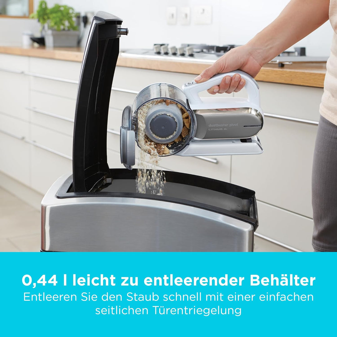 Black+Decker Lithium Dustbuster Pivot PV1820L – Akku-Handstaubsauger mit Multi-Positions-Saugvorrich