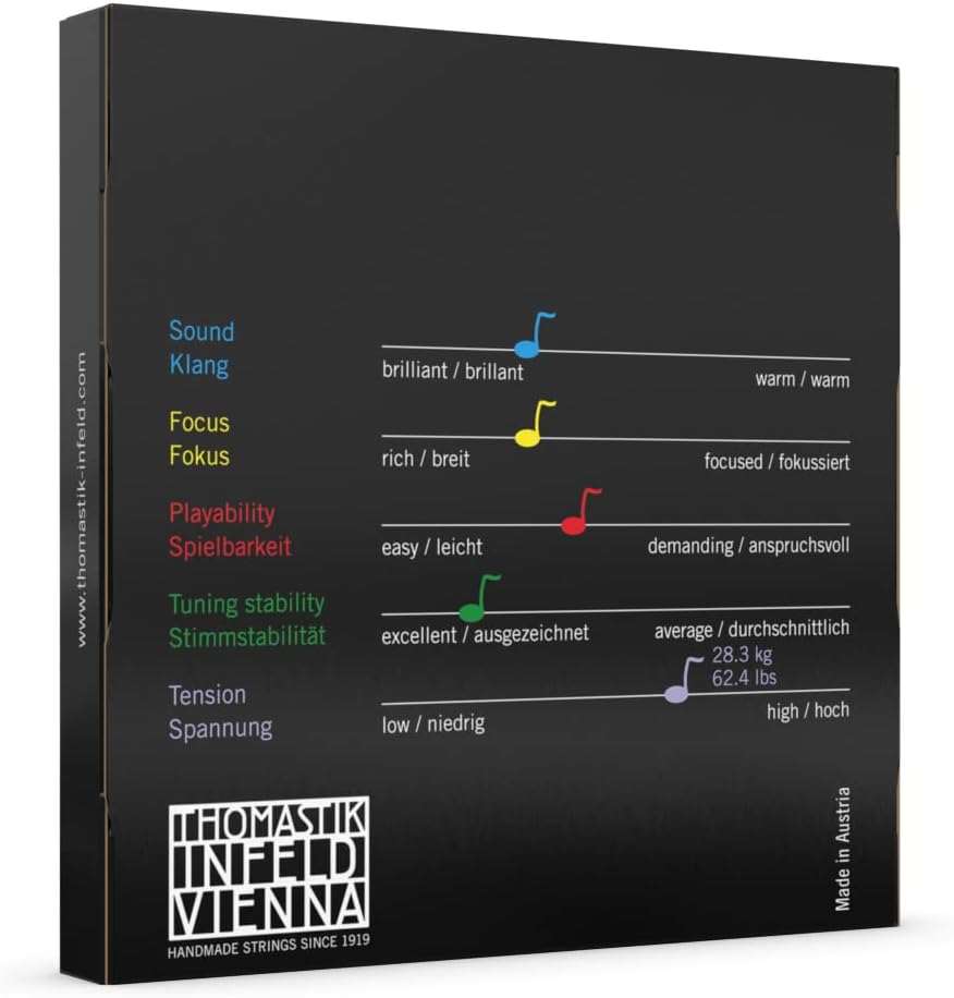 Thomastik Einzelsaite für Viola 4/4 Spirocore - C-Saite Spiralkern Silber umsponnen, mittel