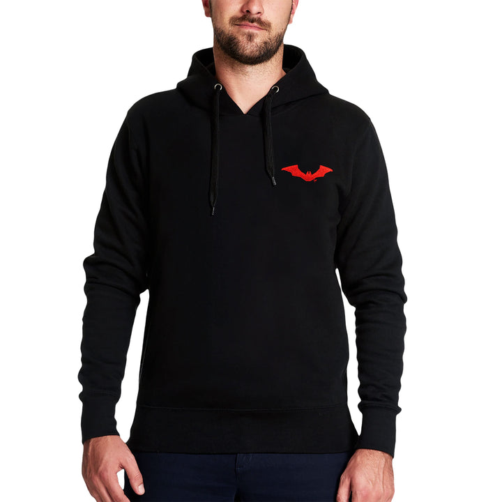 Elbenwald The Batman Hoodie Verschiedene Designs mit Front- und Rückenprint Herren Damen Baumwolle S