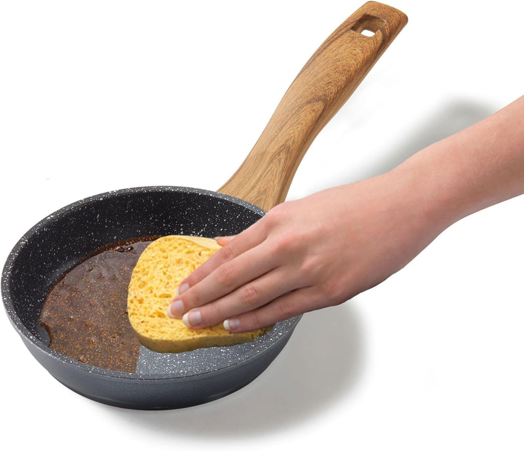 STONELINE Back to Nature Bratpfanne, 16 cm, antihaftbeschichtete Pfanne mit echten Steinpartikeln, a