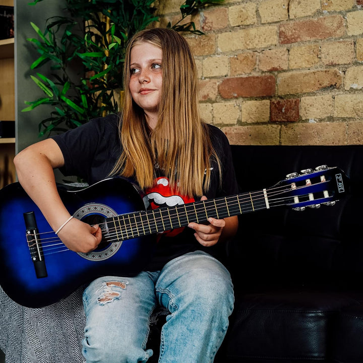 3rd Avenue 1/2 Flamencogitarren-Starterset in Kindergrösse mit Nylonsaiten – mit Tasche, Saiten – in