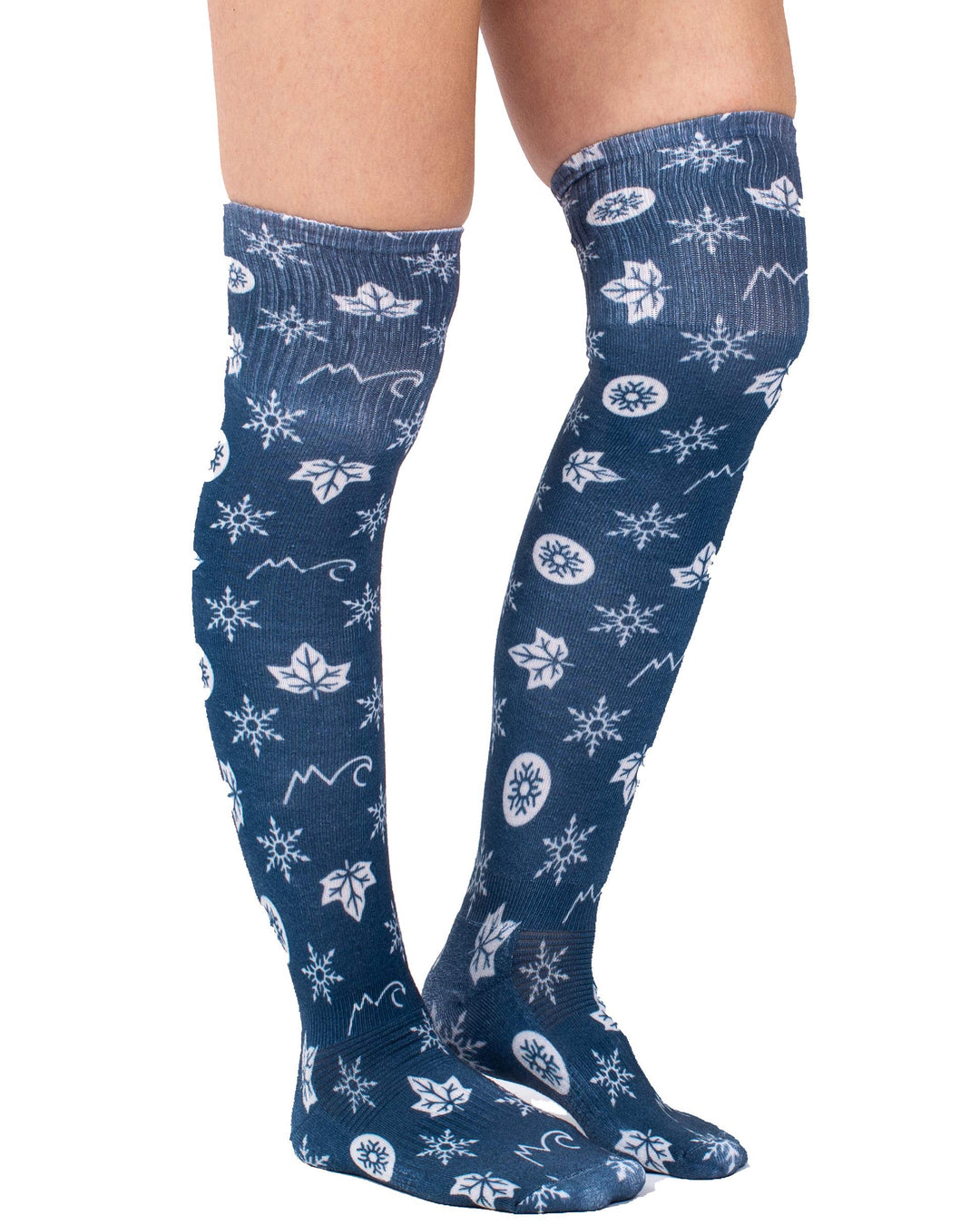 Eivy Damen Over Knee Socks Funktionssocken 36 Navy Monogram, 36 Navy Monogram