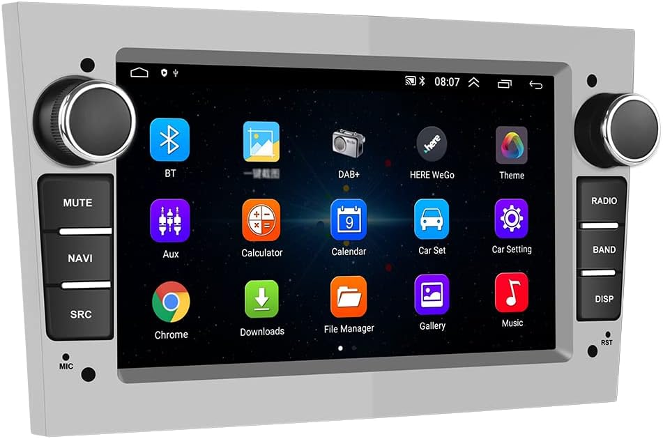 CAMECHO Android 10 2-DIN Autoradio mit Navi für Opel Corsa d/Astra h/Zafira b/Meriva/Vivaro Radio,7