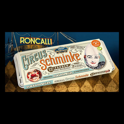 Eulenspiegel 212288 - Metall-Palette Circus Roncalli, 10 x 5 g Farben, 1 Glitter Classic Gold, 1 Gli