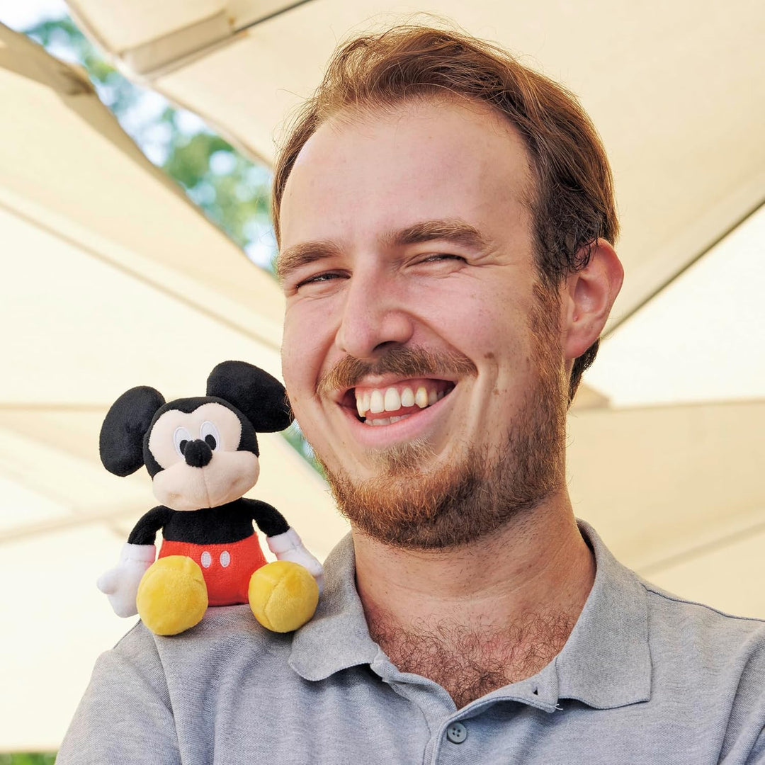 Simba 6315870460 - Disney Micky Maus Schulter-Kuscheltier (12 cm) - Mickey Mouse als magnetische Plü