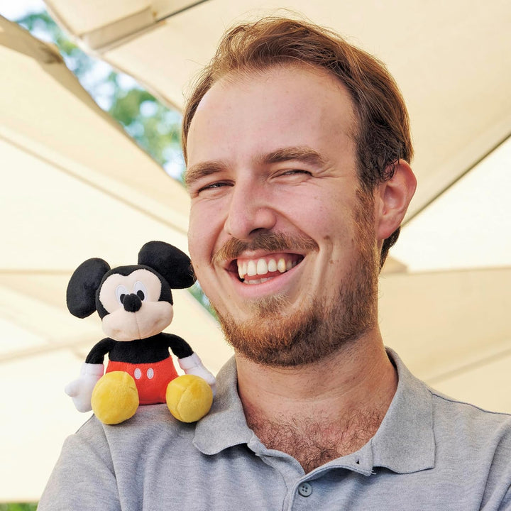 Simba 6315870460 - Disney Micky Maus Schulter-Kuscheltier (12 cm) - Mickey Mouse als magnetische Plü