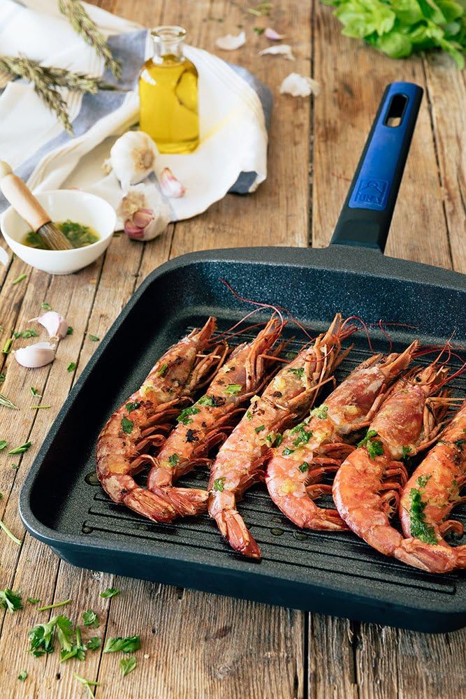 BRA Advanced | Grill mit Streifen, 28 cm, Aluminiumguss mit Antihaftbeschichtung, PFOA-frei, verstär