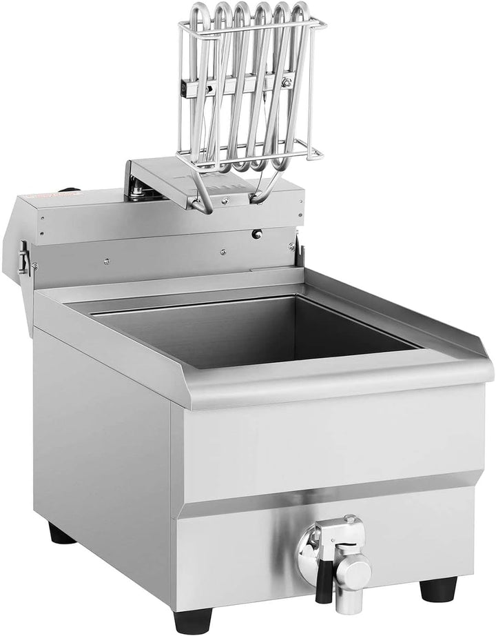 Royal Catering Elektro-Fritteuse Kapazität 13 l 3200 W Temperaturbereich 50-200 °C Ablasshahn Edelst