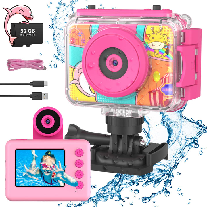 CHAKEYAKE Kinderkamera, 20MP 1080P HD Kinder Kamera Unterwasser, Digitalkamera Unterwasserkamera Kin