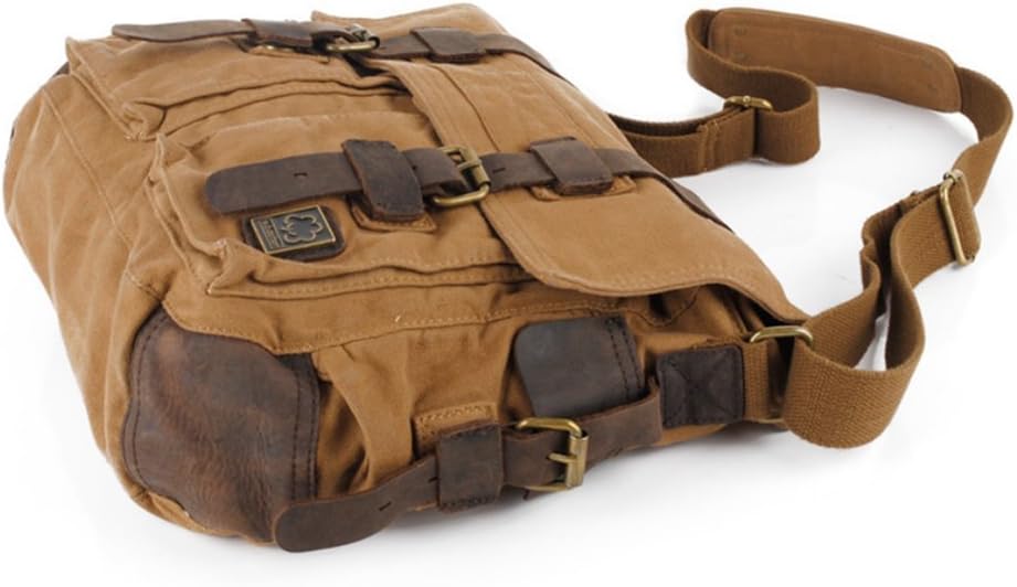 Eysee Schultertasche Herren Canvas-Umhängertasche Daypack für Alltag und Sport 35cm (L) X 30cm(H) X
