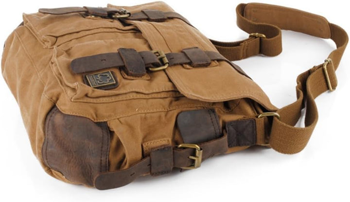Eysee Schultertasche Herren Canvas-Umhängertasche Daypack für Alltag und Sport 35cm (L) X 30cm(H) X