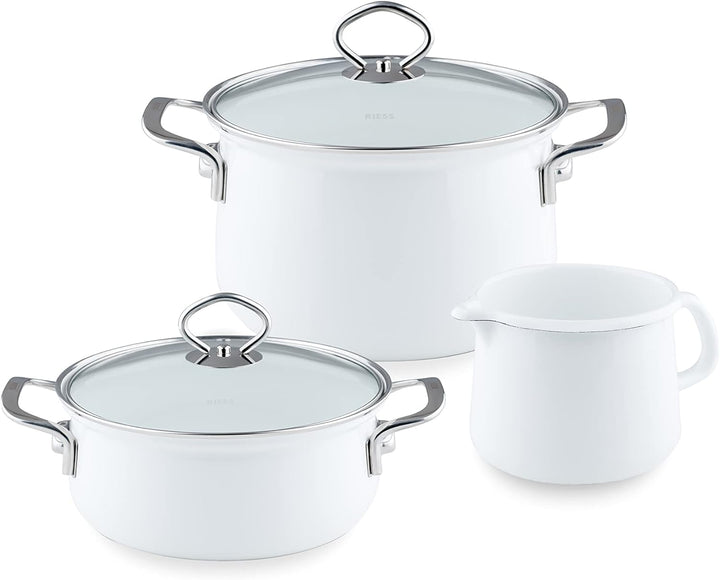 Riess, 0672-033, Schnabeltopf 12, NOUVELLE- ARCTICWEISS, Durchmessser 12 cm, Höhe 10.7 cm, Inhalt 1
