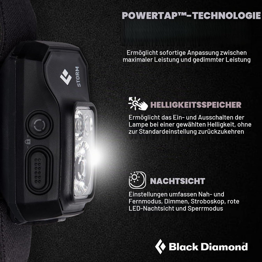 Black Diamond Storm 450 Headlamp Black one size, Black one size