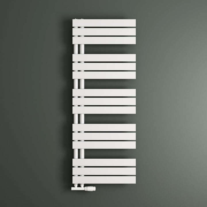 Mai & Mai Badheizkörper Handtuchheizkörper Badheizung Heizkörper bad Flach 131x50cm in Weiss Seitena