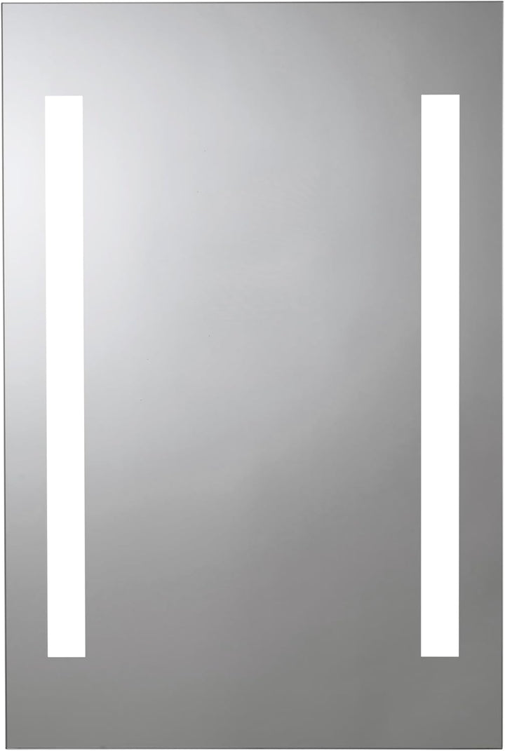 Croydex Thornton Hang 'N' Lock beleuchteter rechteckiger Spiegel mit zwei LED-Lichtleisten 60 x 40 x