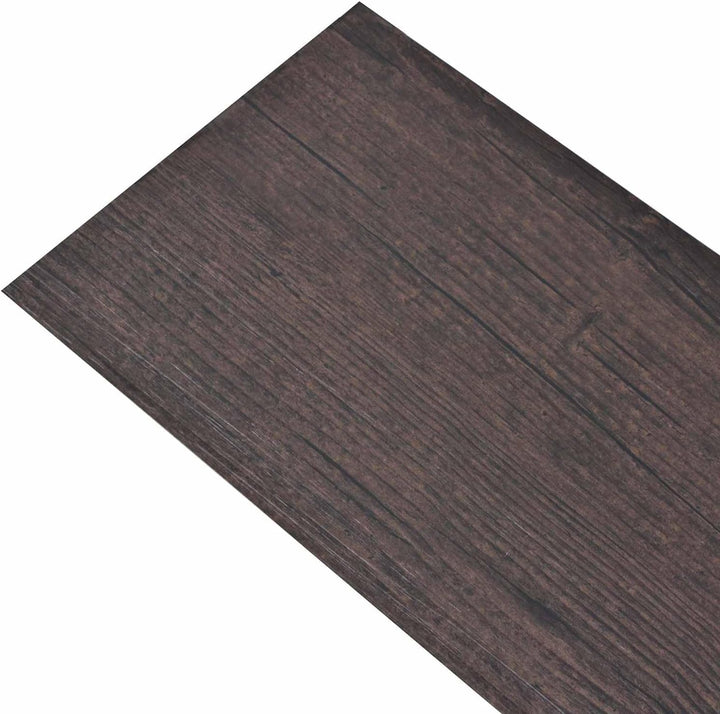 Bodenplanken 36 Stück Dunkelbraun PVC 5,02 m² selbstklebend mit rutschfestem Design für Wohnzimmer K