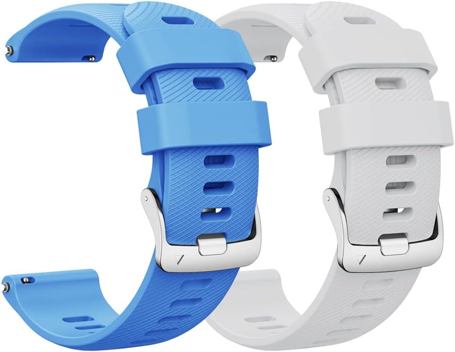 ANBEST 18mm Silikon Armband für Garmin Vivoactive 4S/Forerunner 255S/265S/Venu 2S Armband, 18mm Quic