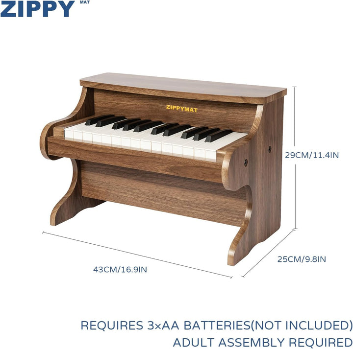 ZIPPY MAT Kinder Klavier Tastatur, 25 Tasten Digitalpiano für Kinder, Mini Musik Lerninstrument Spie