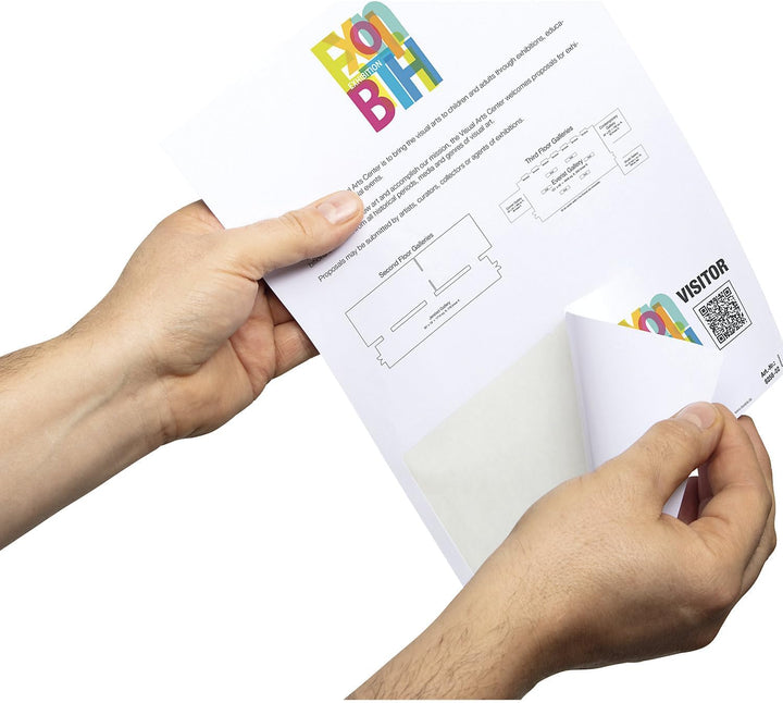 Durable Besucher-Namensschild Visitor Badge, A4 Bogen mit ablösbaren Namensschild, Packung à 100 Stü