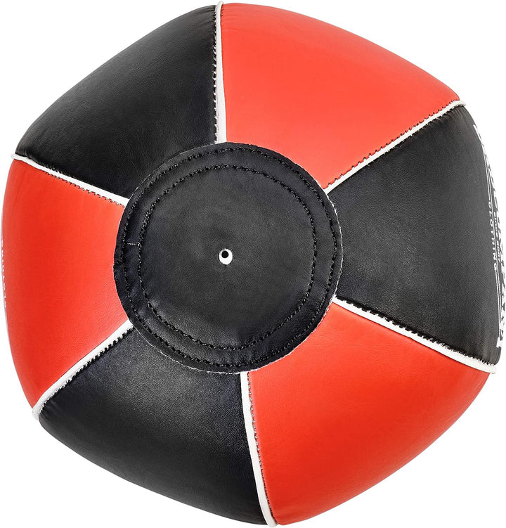 Profi PU Boxbirne medium schwarz/rot - PU Speedball im 6 Elementen Design
