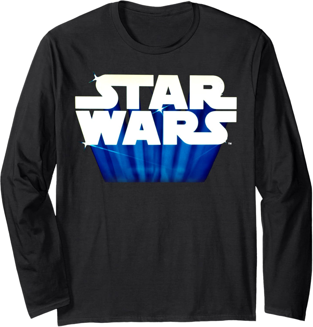 Star Wars Glowing Background Logo Langarmshirt