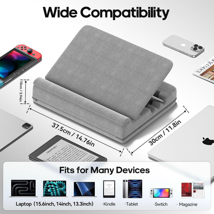 Laptop Kissen für Knietablett, Tablett Kissen Ständer, Laptoptisch Schoss fürs Bett/Sofa, Verstellba