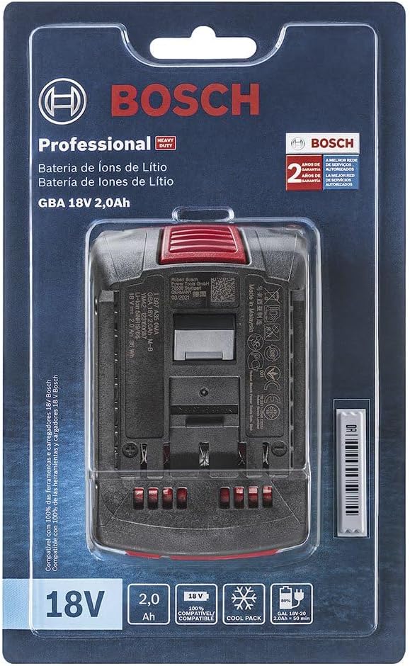 Bosch GBA 18V System Akku (im Karton), Schwarz, 2,0 Ah