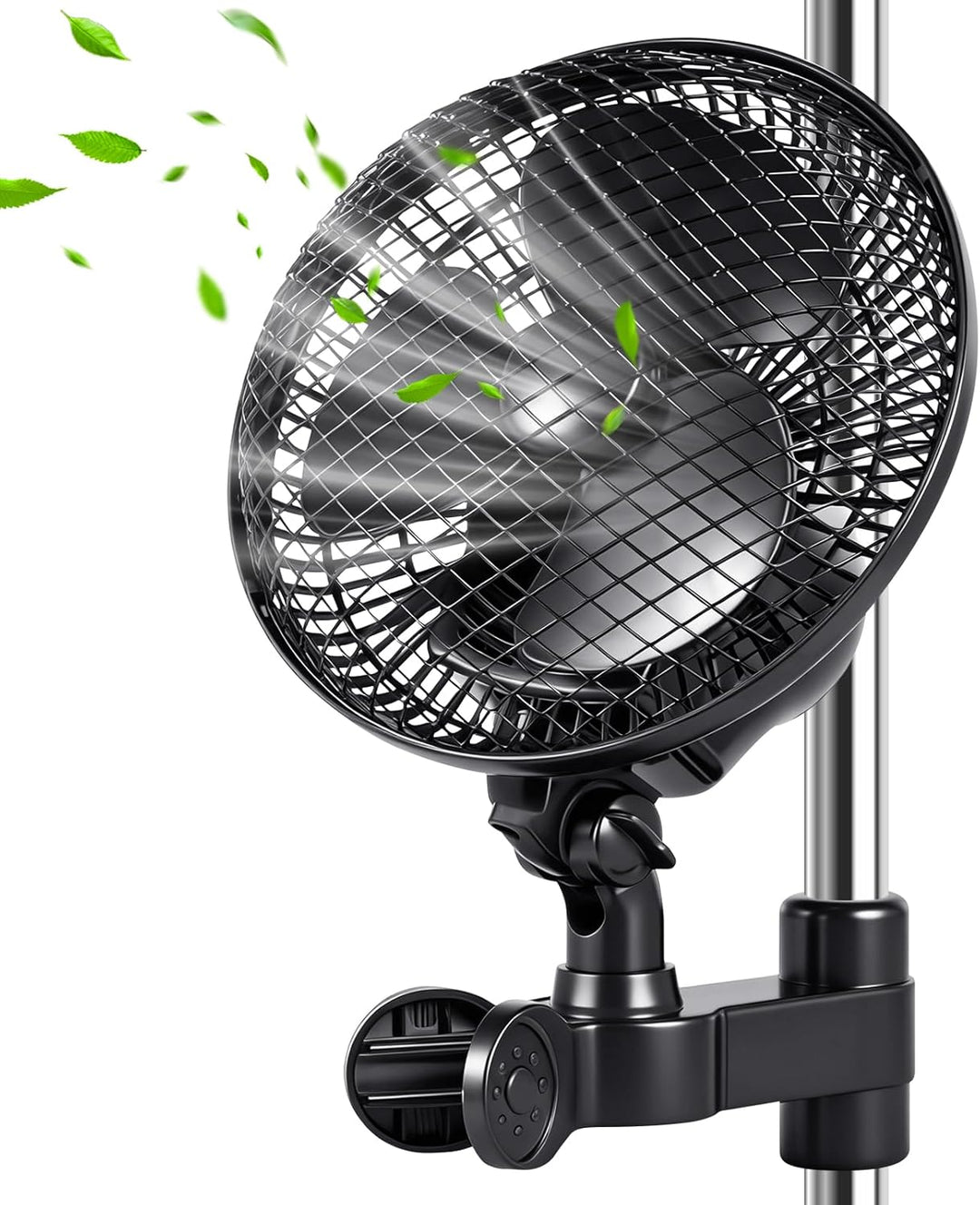 Grow Ventilator Oszillierender Clip Ventilator 6'' Mini Fan, Klemmbarer Grow Lüfter für Growzelt&Gro