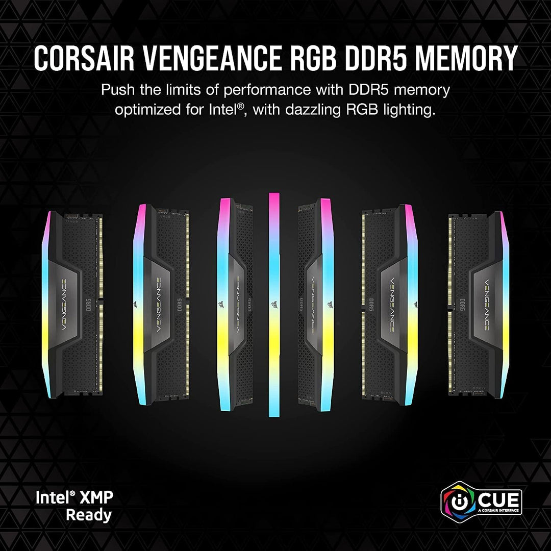 Corsair VENGEANCE RGB DDR5 RAM 64GB (2x32GB) 6400MHz CL32 Intel XMP iCUE Kompatibel Computer Speiche