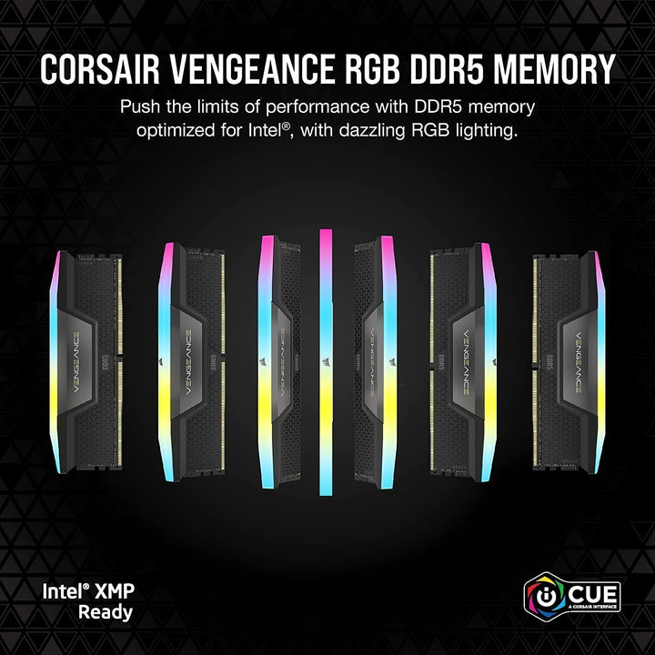 Corsair VENGEANCE RGB DDR5 RAM 64GB (2x32GB) 6400MHz CL32 Intel XMP iCUE Kompatibel Computer Speiche