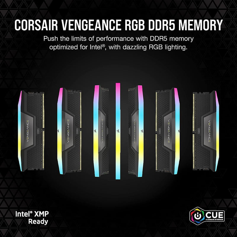 Corsair VENGEANCE RGB DDR5 RAM 64GB (2x32GB) 6600MHz CL32 Intel XMP iCUE Kompatibel Computer Speiche