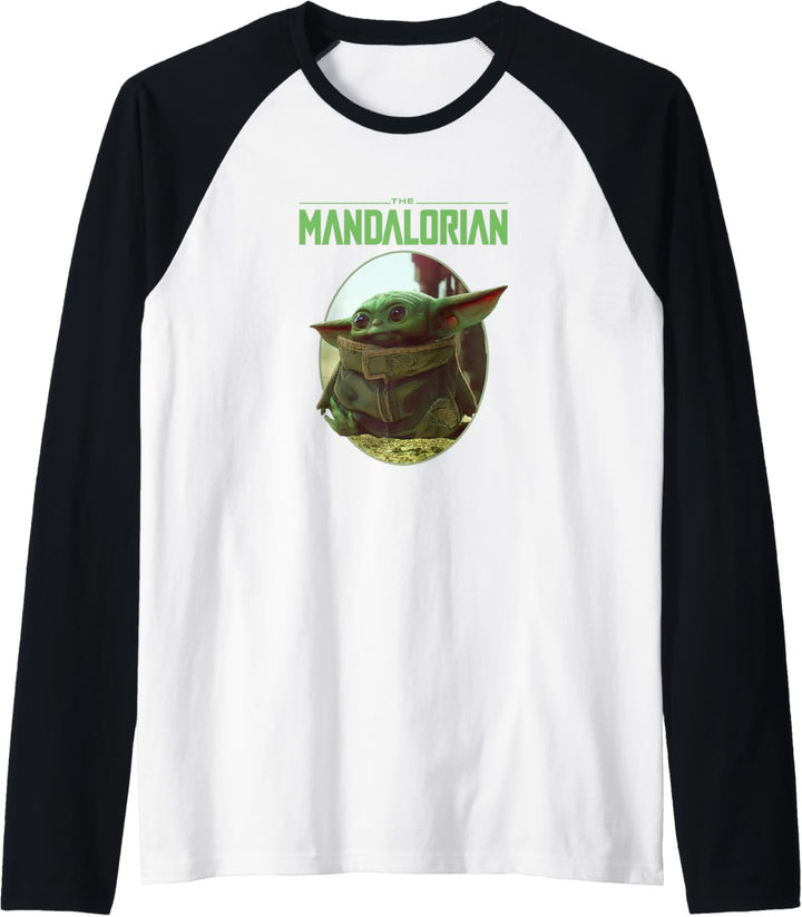 Star Wars: The Mandalorian Grogu Oval Portrait With Logo Raglan