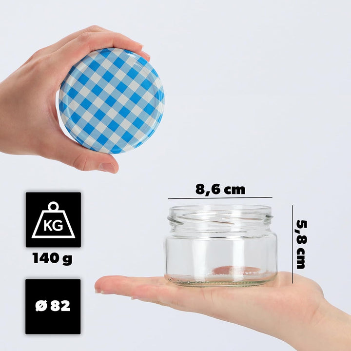 KADAX kleine Einmachgläser 250 ml, Marmeladengläser mit Deckel, Luftdichte Gläschen zum Verschenken,