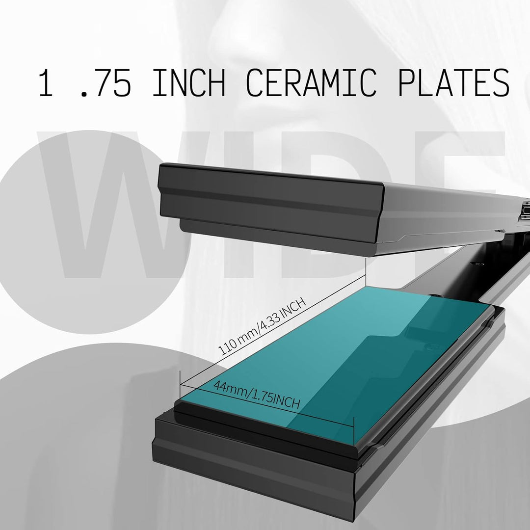 K&K Extra Breit Glätteisen 45mm Breites 3D Schwebendes Keramikbeschichtung Platten Haarglätter 50-23