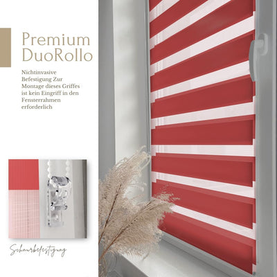 Home-Vision® DuoRollo Klemmfix, Doppelrollo ohne Bohren mit Klämmträgern, Rollos für Fenster und Tür