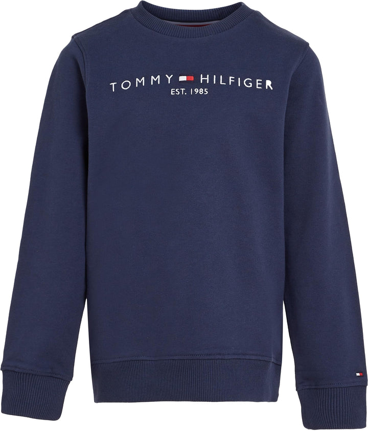 Tommy Hilfiger Kinder Unisex Sweatshirt Essential Sweatshirt ohne Kapuze 3 Jahre Blau (Twilight Navy