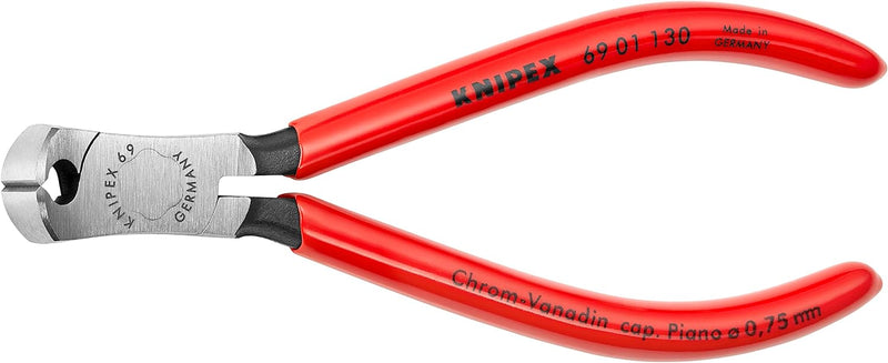 Knipex Vornschneider für Mechaniker schwarz atramentiert, mit Kunststoff überzogen 130 mm 69 01 130,