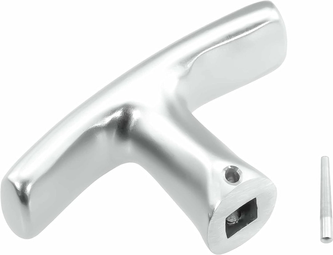 Garagentorgriff mit Innengriff, Alu F1, ergonomisch, 9x80 mm Set, 9x80 mm Set