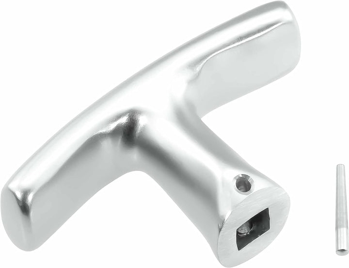 Garagentorgriff mit Innengriff, Alu F1, ergonomisch, 9x80 mm Set, 9x80 mm Set