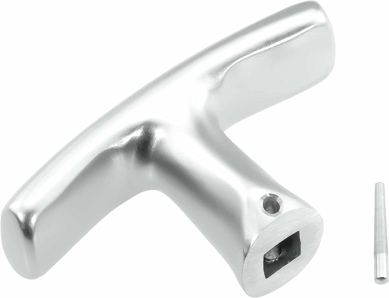 Garagentorgriff mit Innengriff, Alu F1, ergonomisch, 9x80 mm Set, 9x80 mm Set