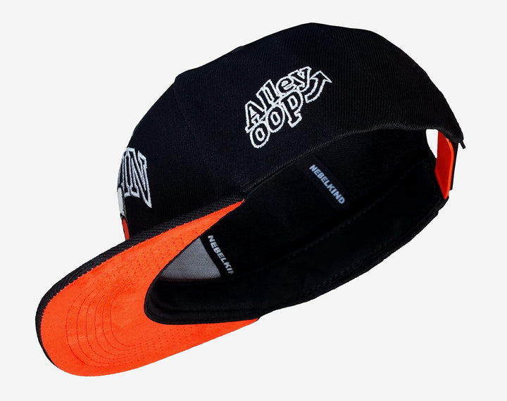 Nebelkind Snapback Cap Ballin' Schwarz Orangene Basketball-Comic-Figur Grössenverstellbar Unisex One